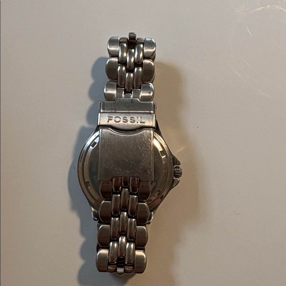 Fossil Men's Silver Stainless Steel Chronograph with White Dial - Picture 3 of 4